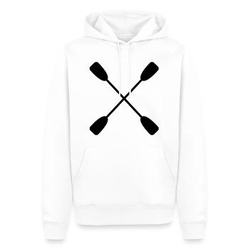Paddel - Männer Premium Bio Hoodie - Weiß - Vorne - Nico (187cm)