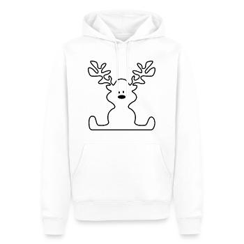 Elch - Männer Premium Bio Hoodie - Weiß - Vorne - Nico (187cm)
