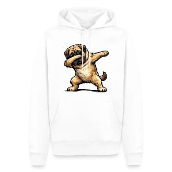 Dabbing Mastiff - Männer Premium Bio Hoodie - Weiß - Vorne - Nico (187cm)