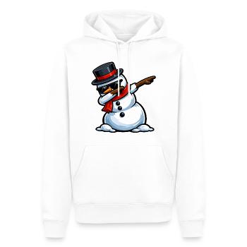 Dabbing Schneemann - Männer Premium Bio Hoodie - Weiß - Vorne - Nico (187cm)