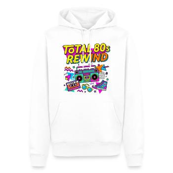 Total 80s Rewind - Männer Premium Bio Hoodie - Weiß - Vorne - Nico (187cm)