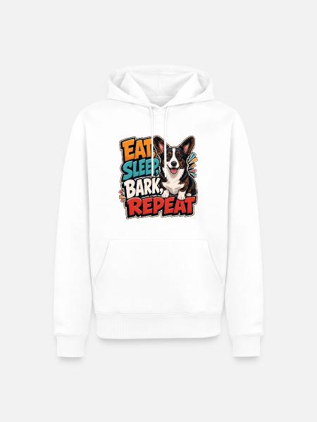 Cardiganwelshcorgi - Männer Premium Bio Hoodie - Weiß
