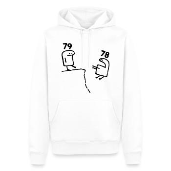 79 Jahre alt - 79. Geburtstag Spaß 79 Jahre altes Geschenk - Männer Premium Bio Hoodie - Weiß - Vorne - Nico (187cm)