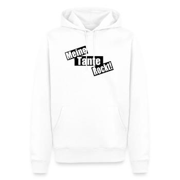 meine Tante rockt - Männer Premium Bio Hoodie - Weiß - Vorne - Nico (187cm)