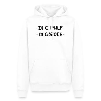 T-shirt funny Ta gueule - Sweat à capuche Premium bio Homme - blanc - Devant - Nico (187cm)