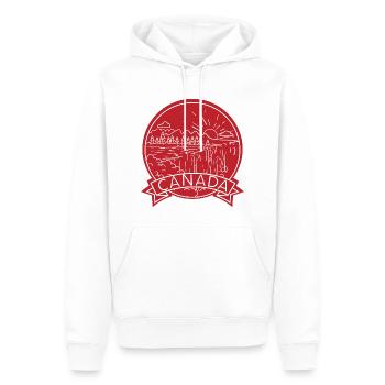 Niagara Falls Canada - Men’s Premium Organic Hoodie - white - Front - Nico (187cm)