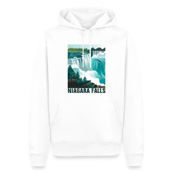 niagara falls - Men’s Premium Organic Hoodie - white - Front - Nico (187cm)