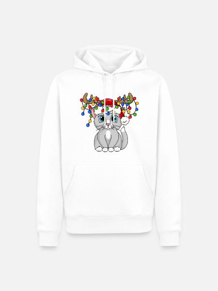 Christmas kitty - Men’s Premium Organic Hoodie - white
