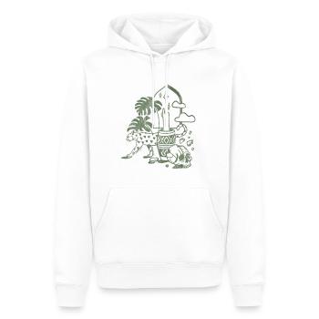 Mistery strange - Sweat à capuche Premium bio Homme - blanc - Devant - Nico (187cm)