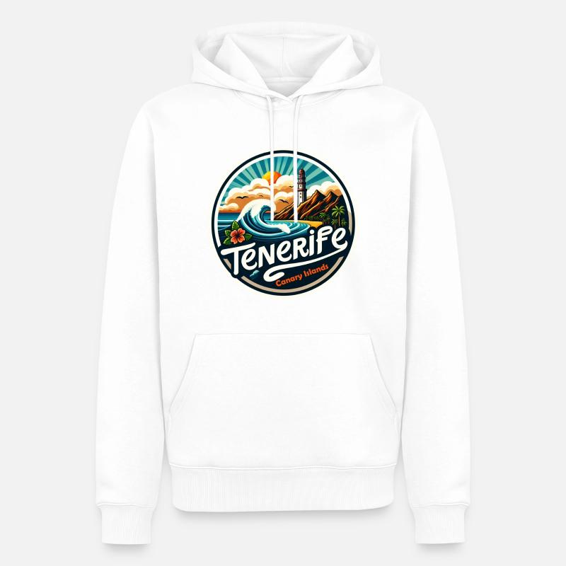 Teneriffa - Kanarische Inseln - Männer Premium Bio Hoodie - Weiß