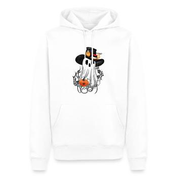 Ghost With a Pumpkin 4 - Sweat à capuche Premium bio Homme - blanc - Devant - Nico (187cm)