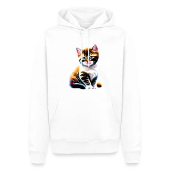 Baby-Weihnachtskatze - Männer Premium Bio Hoodie - Weiß - Vorne - Nico (187cm)