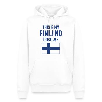 C’est mon costume de Finlande - Sweat à capuche Premium bio Homme - blanc - Devant - Nico (187cm)