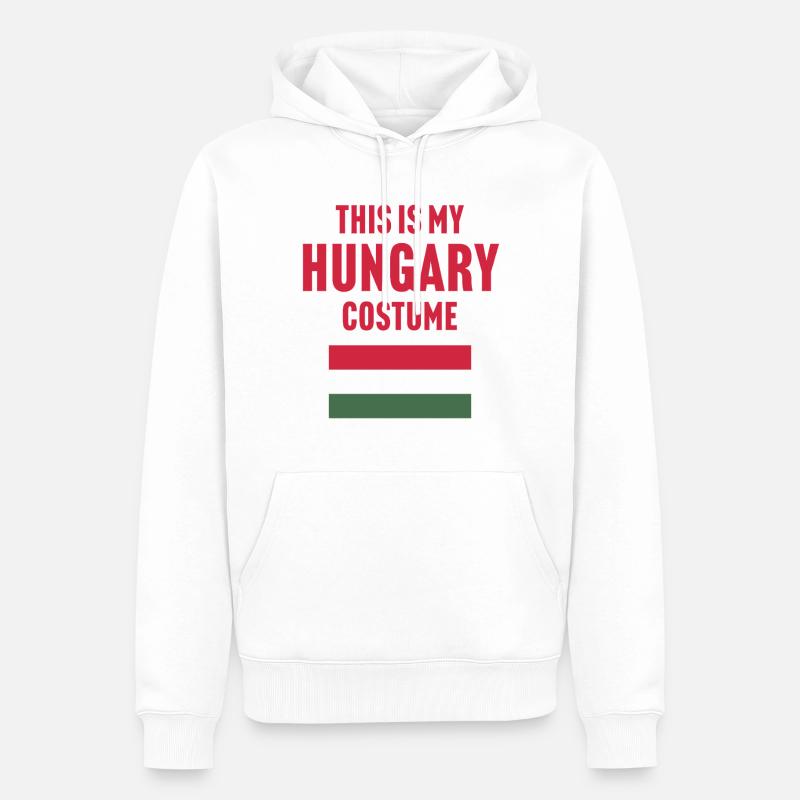 C’est mon costume de Hongrie - Sweat à capuche Premium bio Homme - blanc