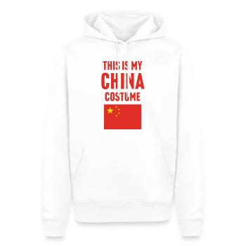 C’est mon costume en Chine - Sweat à capuche Premium bio Homme - blanc - Devant - Nico (187cm)