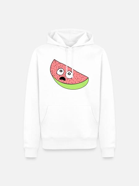 Melone - Männer Premium Bio Hoodie - Weiß