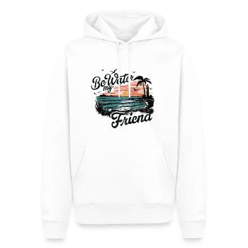 Be Water My Friend Cool Retro Kung Fu - Men’s Premium Organic Hoodie - white - Front - Nico (187cm)