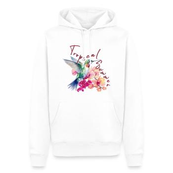 Tropical Summer - Männer Premium Bio Hoodie - Weiß - Vorne - Nico (187cm)