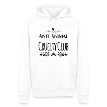 Anti Animal Cruelty Club Vegan Dicton - Sweat à capuche Premium bio Homme - blanc - Devant - Nico (187cm)