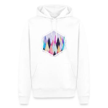 Hipster Dreieck (Geometrie) Abstrakte Berge Design - Männer Premium Bio Hoodie - Weiß - Vorne - Nico (187cm)