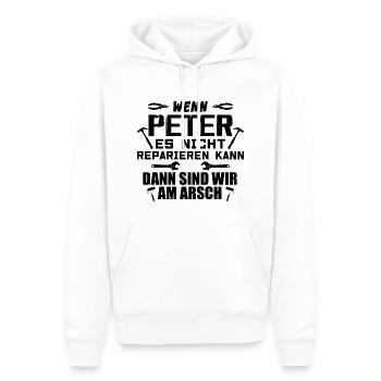 Wenn Peter es nicht reparieren kann - Männer Premium Bio Hoodie - Weiß - Vorne - Nico (187cm)