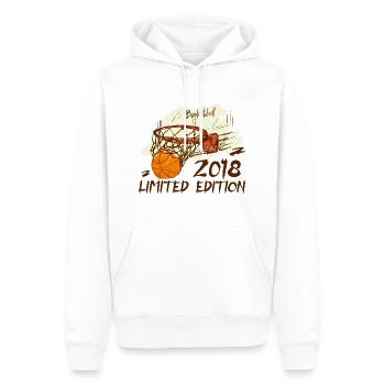 2018 Limited Edition Anniversary Basketball 2018 - Men’s Premium Organic Hoodie - white - Front - Nico (187cm)
