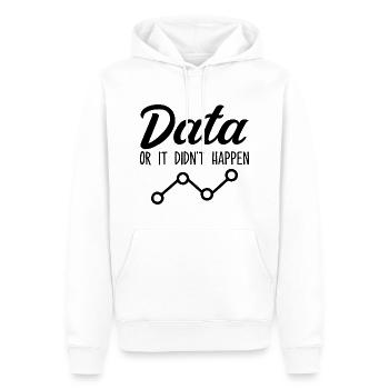 Daten oder es ist nicht passiert Data Analyst Data Tees - Männer Premium Bio Hoodie - Weiß - Vorne - Nico (187cm)