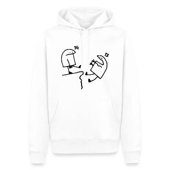 14 Jahre alt Geschenkidee Humor Geburtstag 14 Jahre alt - Männer Premium Bio Hoodie - Weiß - Vorne - Nico (187cm)