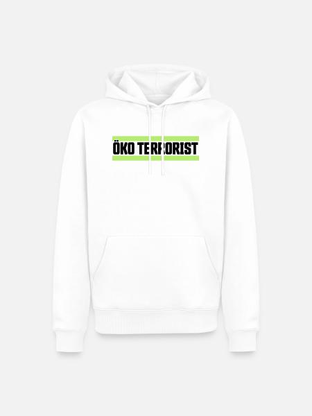 Eco terroriste - Sweat à capuche Premium bio Homme - blanc