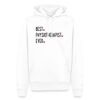 Physiothérapeute - Sweat à capuche Premium bio Homme - blanc - Devant - Nico (187cm)