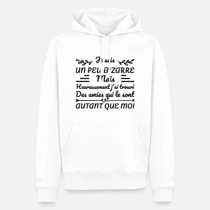 Ich bin ein bisschen komisch - Männer Premium Bio Hoodie - Weiß