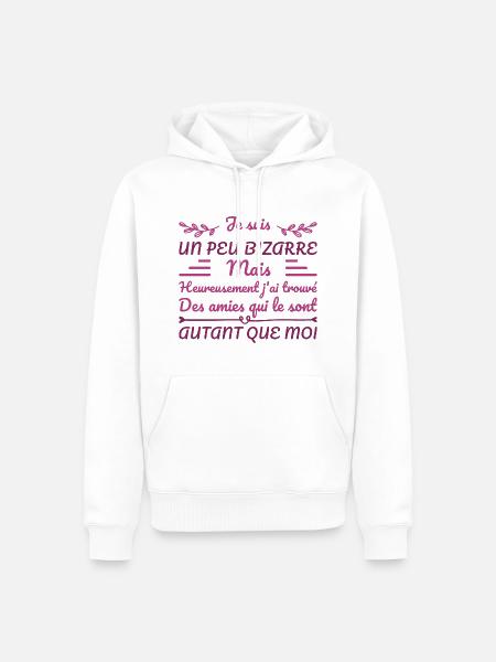 I'm a little weird - Men’s Premium Organic Hoodie - white