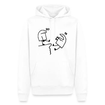 20 Jahre Geschenkidee Humor Geburtstag 20 Jahre - Männer Premium Bio Hoodie - Weiß - Vorne - Nico (187cm)