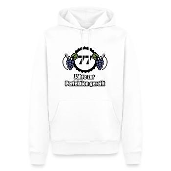 77th birthday - 77 years matured to perfection - Men’s Premium Organic Hoodie - white - Front - Nico (187cm)