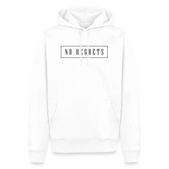 AUCUN REGRETS - Sweat à capuche Premium bio Homme - blanc - Devant - Nico (187cm)