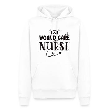 Wound Care Nurse - Sweat à capuche Premium bio Homme - blanc - Devant - Nico (187cm)