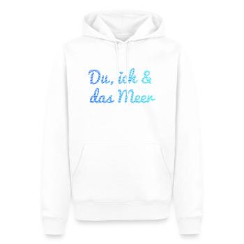 Du, ich und das Meer - Männer Premium Bio Hoodie - Weiß - Vorne - Nico (187cm)