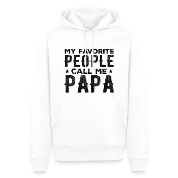 My Favorite People Call Me Papa Funny Dad Father - Sweat à capuche Premium bio Homme - blanc - Devant - Nico (187cm)