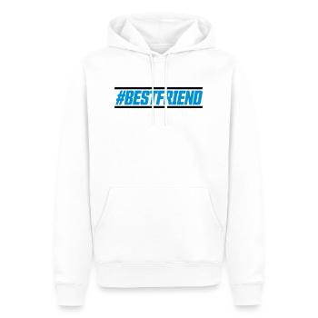 #MEILLEUR AMI - Sweat à capuche Premium bio Homme - blanc - Devant - Nico (187cm)