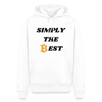Simply the best is Bitcoin - Männer Premium Bio Hoodie - Weiß - Vorne - Nico (187cm)