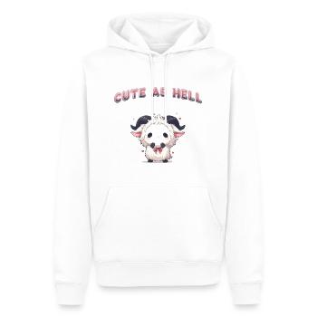 Cute As Hell - Men’s Premium Organic Hoodie - white - Front - Nico (187cm)
