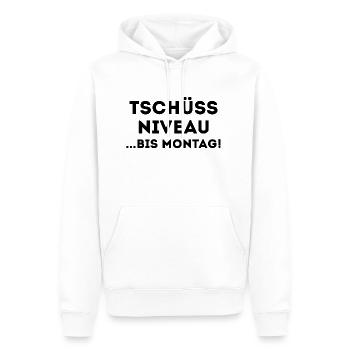 bis Montag - Männer Premium Bio Hoodie - Weiß - Vorne - Nico (187cm)