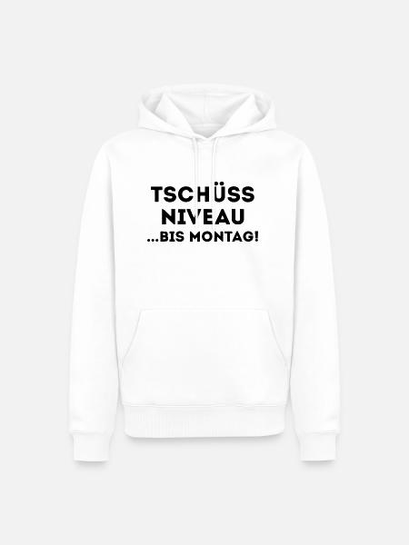 bis Montag - Männer Premium Bio Hoodie - Weiß