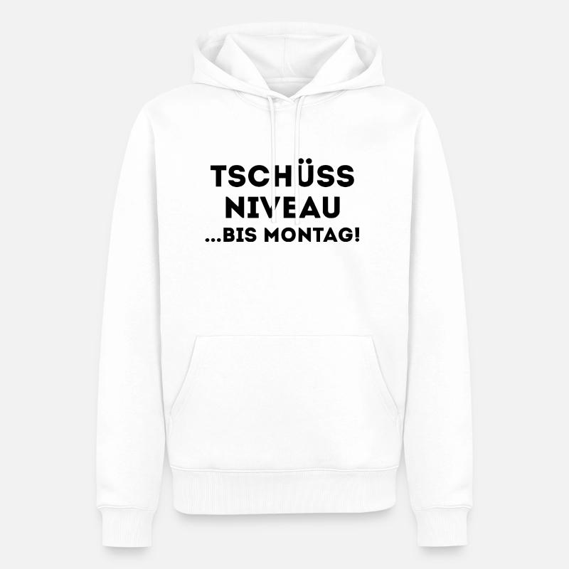 jusqu'à lundi - Sweat à capuche Premium bio Homme - blanc