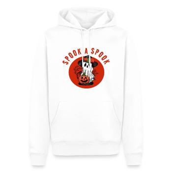 Erschrecke einen Spuk! - Männer Premium Bio Hoodie - Weiß - Vorne - Nico (187cm)