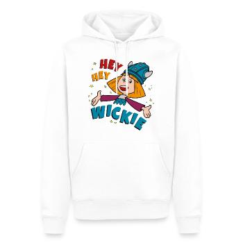 Vic le Viking Hey Hey Wickie - Sweat à capuche Premium bio Homme - blanc - Devant - Nico (187cm)