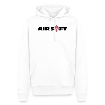 Airsoft with crosshairs - Men’s Premium Organic Hoodie - white - Front - Nico (187cm)