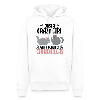 Chinchilla - Sweat à capuche Premium bio Homme - blanc - Devant - Nico (187cm)