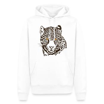 Jaguar Face Graphique Cool Big Cat Wild Animal Lover - Sweat à capuche Premium bio Homme - blanc - Devant - Nico (187cm)