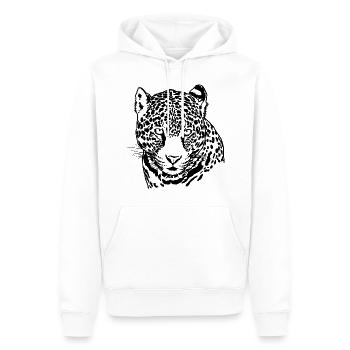 Jaguar Face Graphique Cool Big Cat Wild Animal Lover - Sweat à capuche Premium bio Homme - blanc - Devant - Nico (187cm)